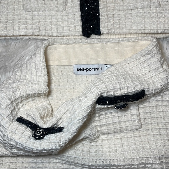 Self-Portrait Cream Textured Knit Set - Picture 5 of 6